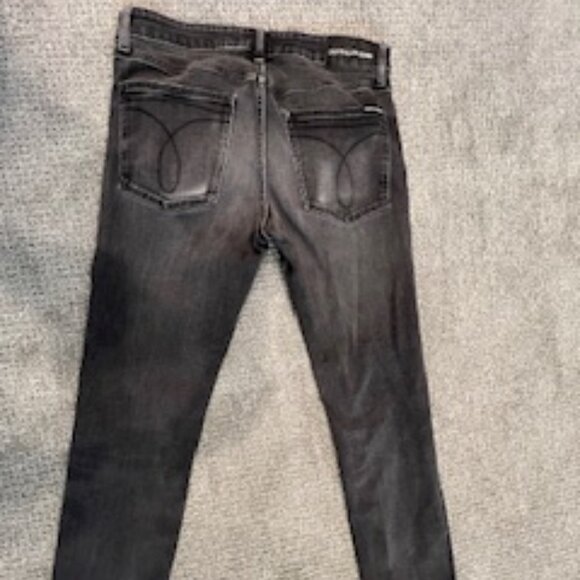 Calvin Klein Mens Black Stonewashed Denim Jeans-33 x 30 - Picture 4 of 11